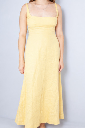 Reformation Sabine 100% Linen Midi Dress - Size 6