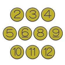 Craps Number Bonus Buttons - Set of 10 Lammers - Professional Casino Quality ATS