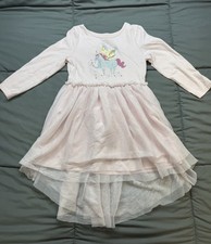 Cat  Jack Pink Unicorn Long Sleeve Tut Tulle Sequin Glittery Girls Dress 2 T