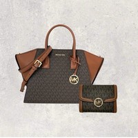 Michael Kors Tasche Shopper Portemonnaie GeldböRse Jet Set Avril Leida Braun Neu