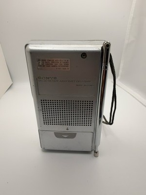 Sony ICF-S10MK2 AM/FM Portable Radio Tested Works Great Silver