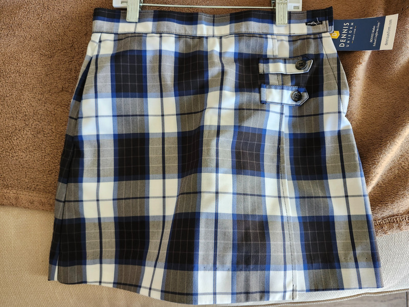 DENNIS UNIFORM GIRLS ADAMS PLAID SKORT - GIRLS SIZE 8
