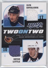2009 MVP Two on Quad Memorabilia Steven Stamkos Martin St Louis Bryan Little 0f2