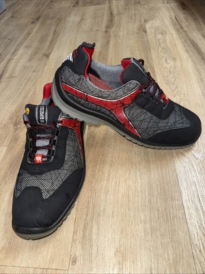 Men's Engelbert Strauss Work Protective Shoes Size 11.5 Work Wear Black/Red