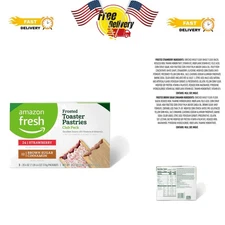 Amazon Fresh Frosted Toaster Pastries 36 ct Combo - 24 Strawberry & 12 Cinnamon