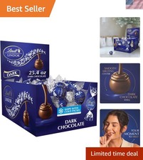 LINDOR Kosher Dark Chocolate Truffles - 60 Count Box, 25.4 oz of Rich Flavor