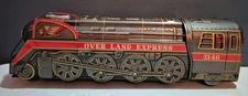 Vintage Overland Express Train 3140 Battery Operated Tin Modern Toys UNTESTED