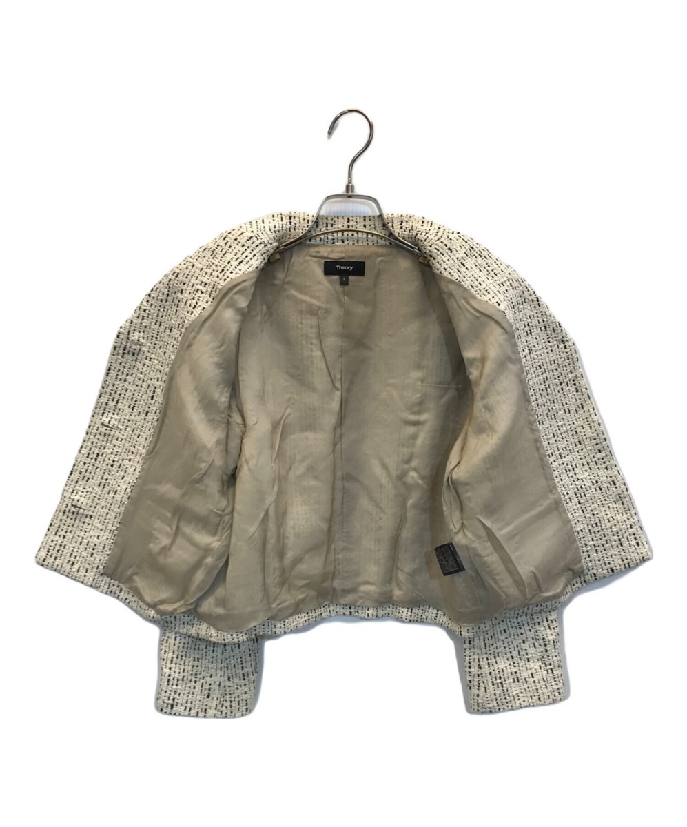 セオリー　Hatch Tweed LS Crop JKT NB セオリーHatch Tweed LS Crop JKT NB