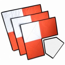 4 St&uuml;ck Baseball-Basen mit Homeplate Gepolstert Softball-Base mit PVC-Kern