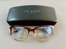 TED BAKER Bow Eyeglasses Frames Womens Case Purple B761 BUR 53 1635 B 46