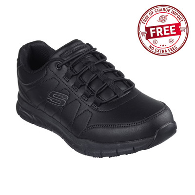 Skechers Work Men's Nampa Osil Slip Resistant Bungee Slip On Work Sneakers Wide