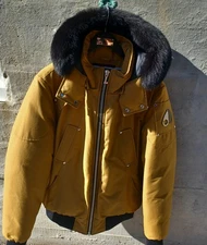 Moose Knuckles Jacket TAPENADE BLACK FOX FUR Mens Sz Large 2022-23 Pre-owned 