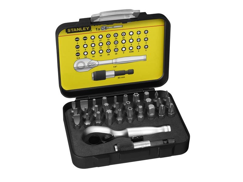 STANLEY FatMax 32 Piece Bit & Ratchet Set - Versatile & Durable