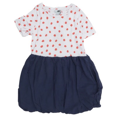 COS, Kleid, Größe: 98/104, Weiß/Mehrfarbig, Baumwolle, Gepunktet, Mädchen #AAA