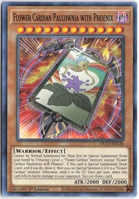 Yugioh - Flower Cardian Paulownia with Phoenix DLCS-EN134 1st Edition - Dragons