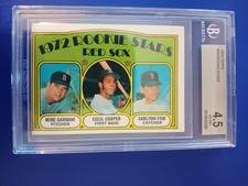 1972 Topps #79 Carlton Fisk / C.Cooper/ Garman  Red Sox Rookies  BGS 4.5  VG-EX+