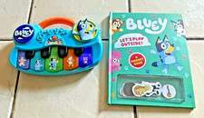 Bluey Light Up Music Keyboard Bluey Lets Play Outside Magnet Book- Hardcover