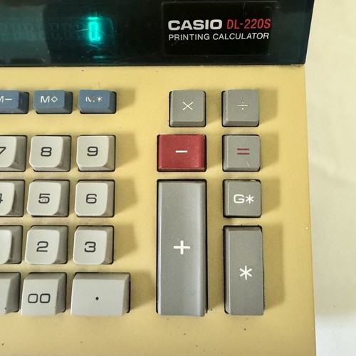 Casio DL-220S Printing Calculator With Paper Roll Vintage Made in Japan *TESTED* - Picture 3 of 10