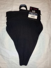 No Boundaries Women's Cotton Rib Thong Panties Size XXXL 21 Black Soot