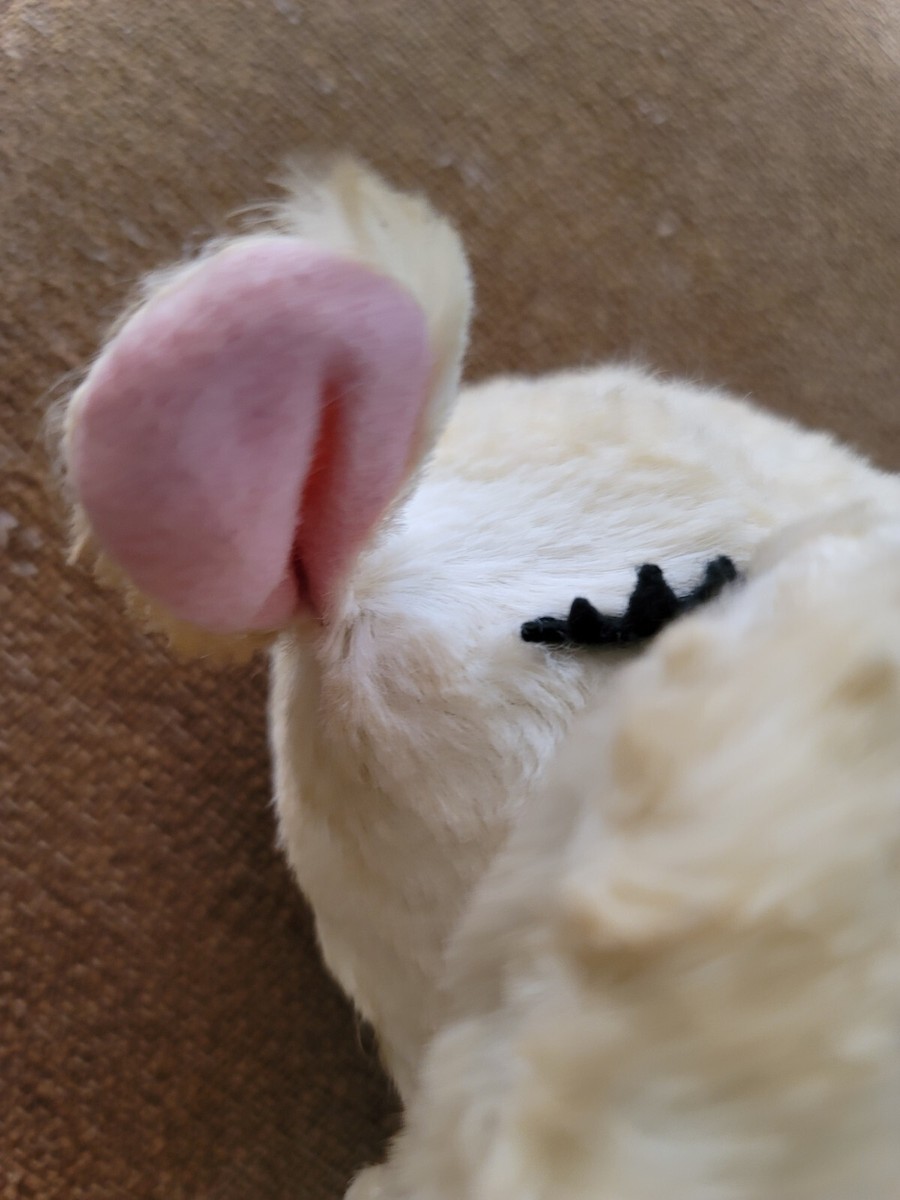 Lammi Gund Sleeping Lamb Mohair Plush Stuffed Animal Vintage Sheep