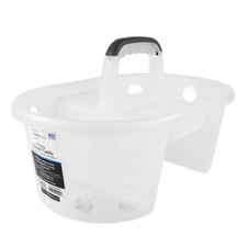 Portable Shower Caddy Frosty Plastic