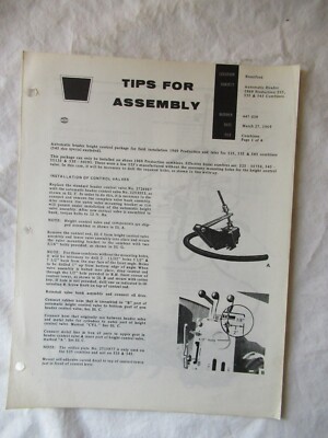 1969 White 535 525 545 Combine Automatic Header Installation Tips ...