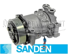 A/C Compressor w/Clutch for Sanden 4342, 4351, 4466, 4850 - NEW OEM