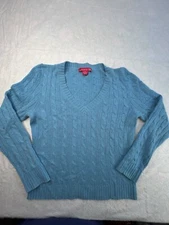 Wild About Cashmere Saks Fifth Avenue 100% Cashmere V-Neck Sweater Size P/XL