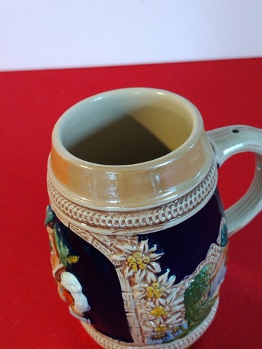 GERZ Bierstein mit Relief Wirtshausszene.Top fehlt - Bild 5 von 7