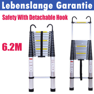 Teleskopleiter Klappleiter 20.35FT Aluleiter ausziehbar Teleskop-Design DE