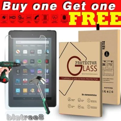 2X Pack Tempered Glass Screen Protector Cover For Amazon Kindle Fire 7/HD 8/HD10