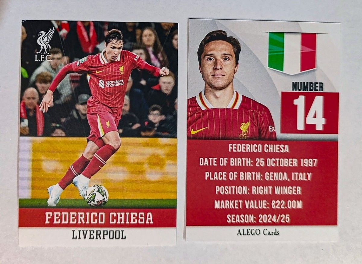 Federico Chiesa Italy Liverpool 2024-2025 Alego cards