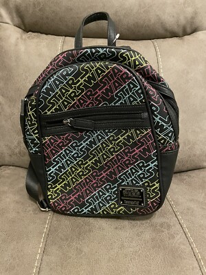 Loungefly Star Wars Multicolor Logo Backpack Brand New Disney Parks Loungefly Star Wars Chibi Characters  main image 2