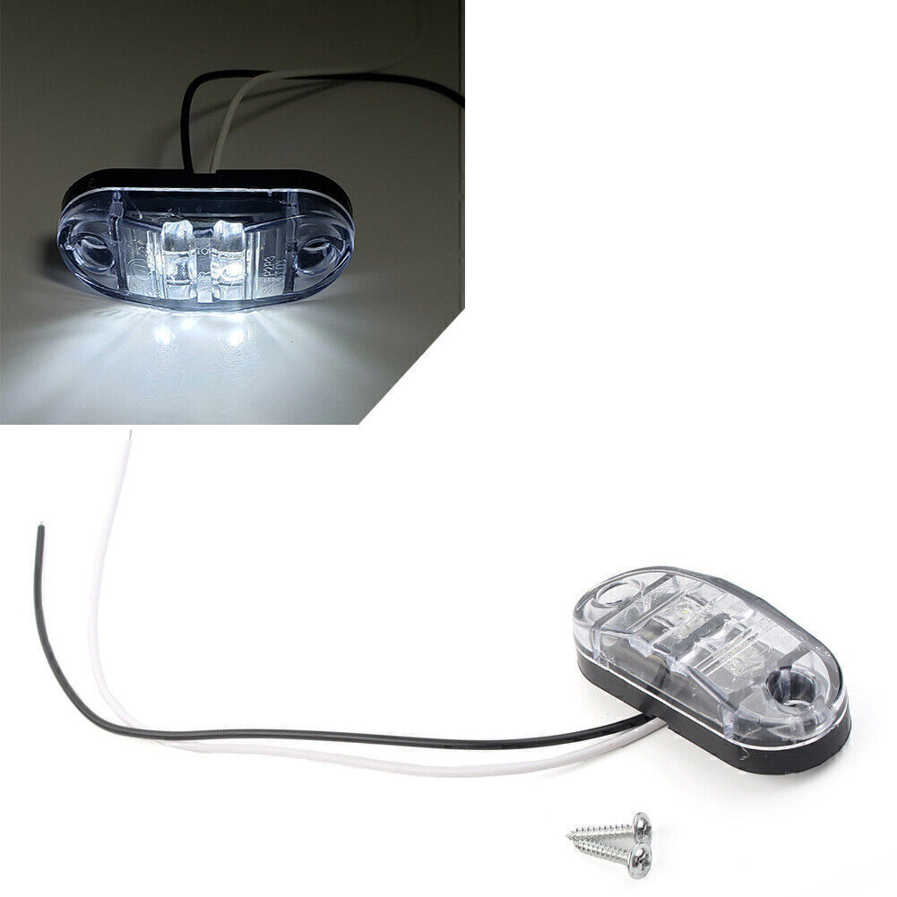 2 LED Side Marker Light Trailer Identification Lamp For Truck Trailer RV SUV etc