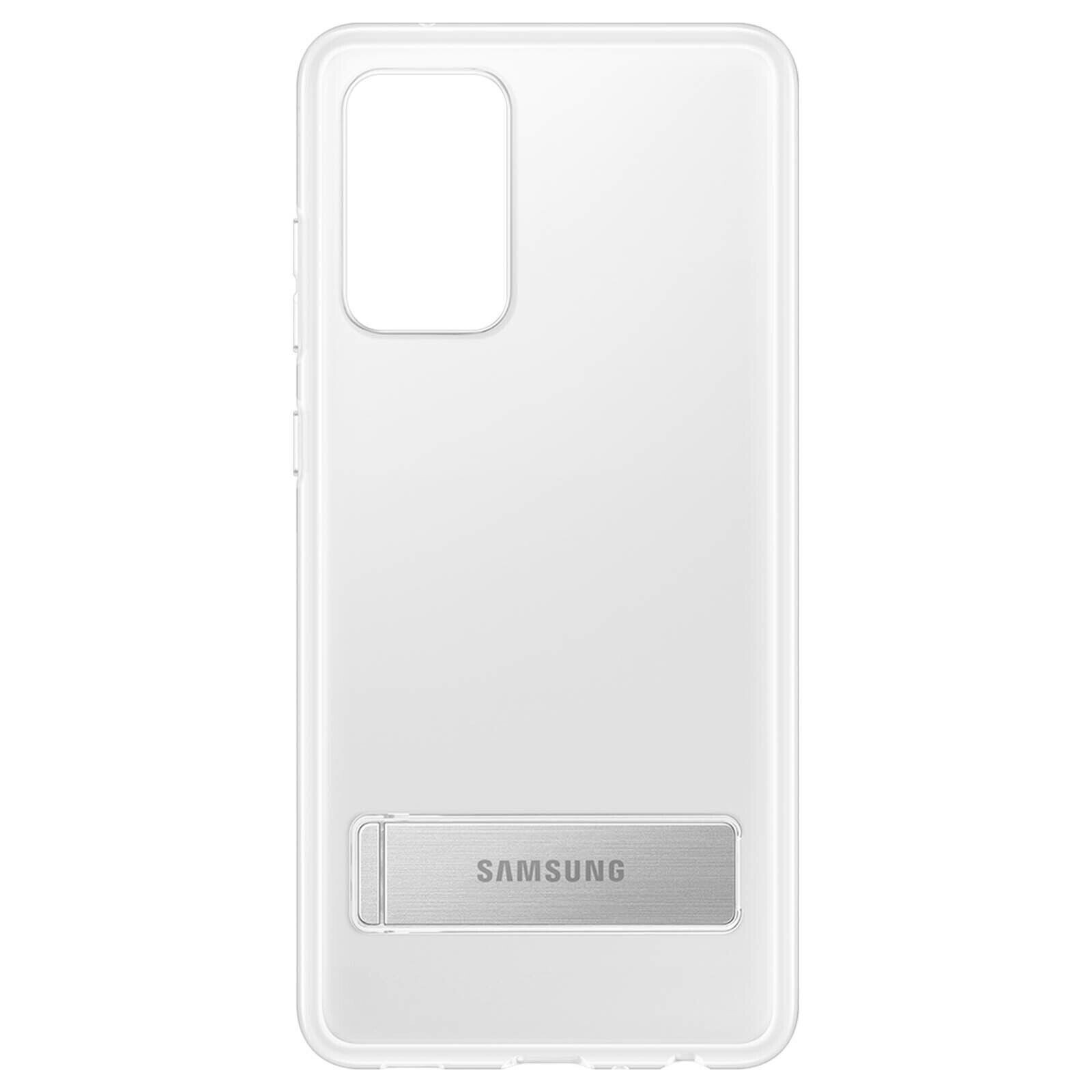 Coque Samsung Galaxy A72 Béquille Original Clear Standing Cover Transparent