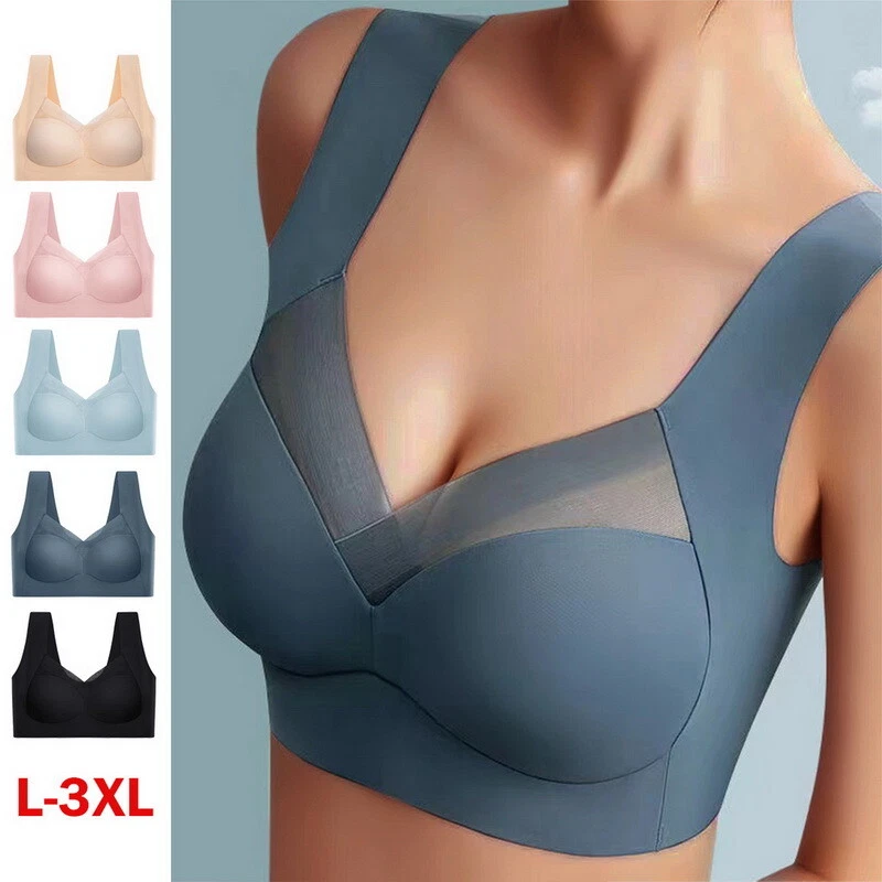 Womens Comfort Seamless Push Up.Bra Shapewear Stretch Comfy.Vest Sports  Crop Top