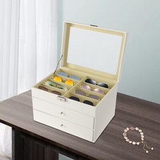24-Slot Glasses Storage Display Case Organizer For Sunglasses Eyeglass Box USA