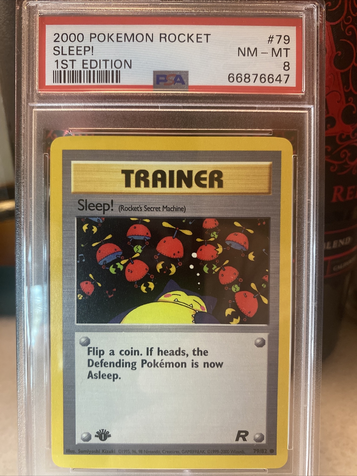 TEAM ROCKET 1st Edition #79 2000 Pokemon SLEEP! psa 8 NM-MINT