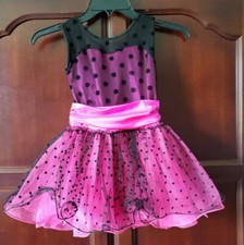 Weissman 7713 Intermediate Child IC Tap Hip Hop Dance Costume Pink/Black 7-8 Y.O