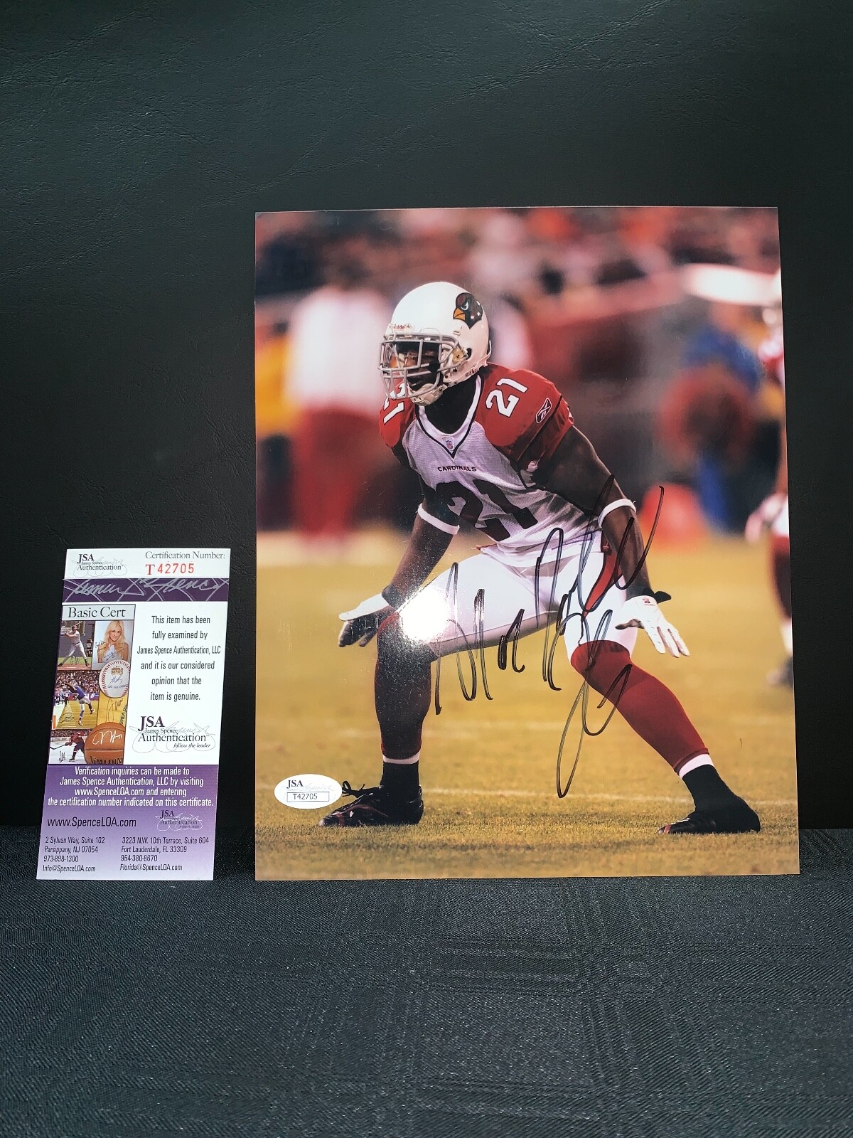 ANTREL ROLLE Autographed Signed Arizona Cardinals 8X10 PHOTO W/JSA COA T42705 