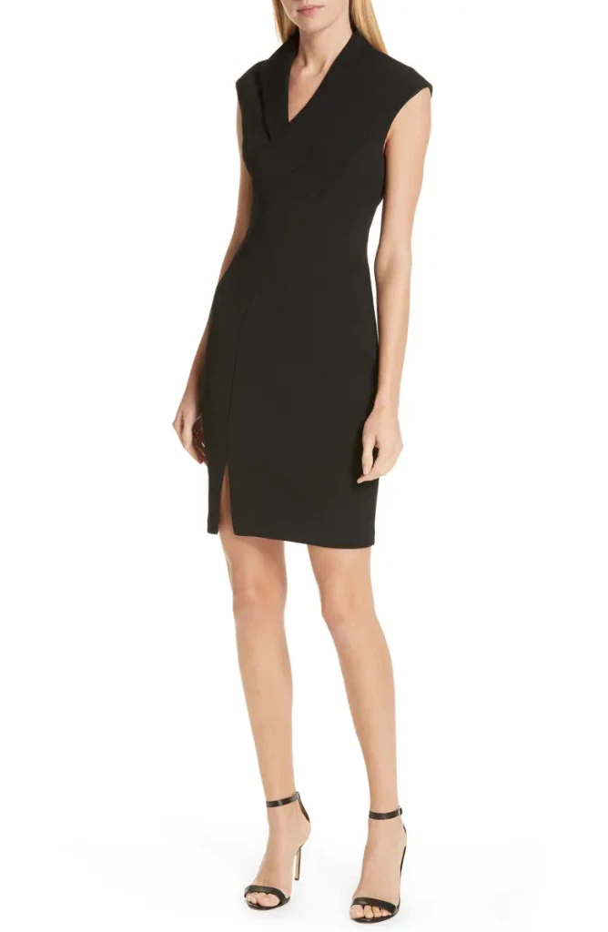 Ted Baker Geodese Faux Wrap Dress Black Size UK 1 US 4 eBay