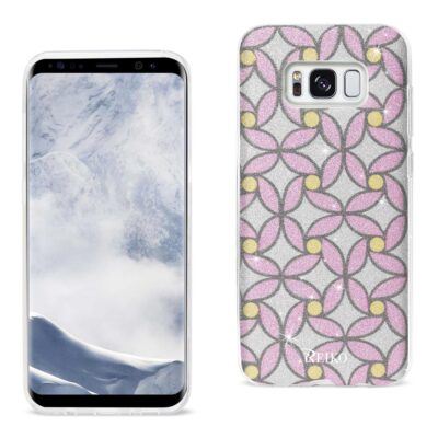Reiko Samsung Galaxy S8/ SM Shine Glitter Shimmer Flower Hybrid Case in Pink | M