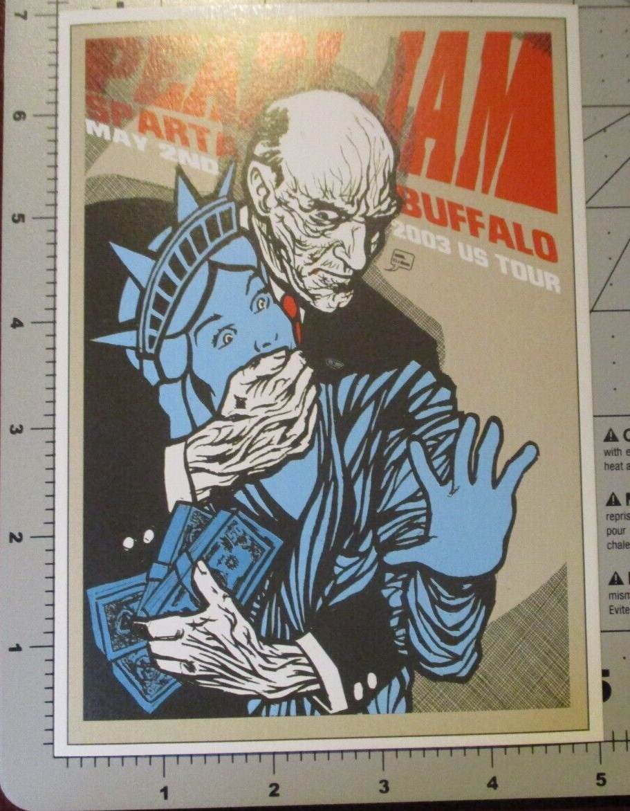 PEARL JAM Buffalo 5-2-03 2003 POSTCARD poster 5X7