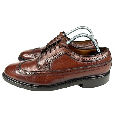 Vintage Florsheim Imperial Wingtip Oxford Shoes Brown  display picture 2
