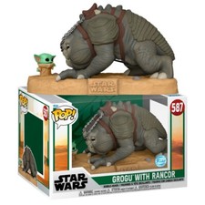 POP! The Mandalorian | Grogu with Rancor | NUEVO Y EMBALAJE ORIGINAL - Dañado | 587