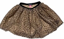 The Children's Place Brown Black Leopard Tulle Skirt Girls S 5-6 Elastic Waist