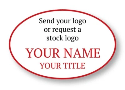ABC BADGES AND BUTTONS CUSTOM LOGO and (NAME& TITLE) PERSONALIZED NAME BADGES PIN BACK