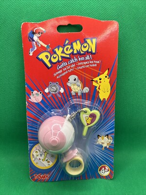 Pokemon Tomy C.G.T.S.J Sticker und Schlüsselanhänger Spiel Pink - 1999 - BRANDNEU VINTAGE