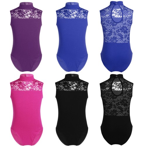 US Kids Girls Gymnastics Leotard Ballet Dance Jumpsuit Fitness Swimming Costume - 第 2/77 張圖片