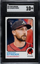 2022 Topps Heritage #521 Spencer Strider SGC 10 GEM MIINT